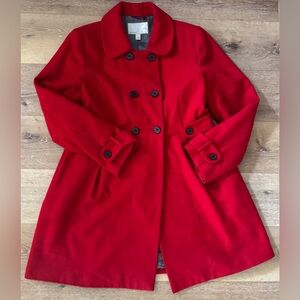 Old Navy Elegant Red Double-Breasted Women's Coat